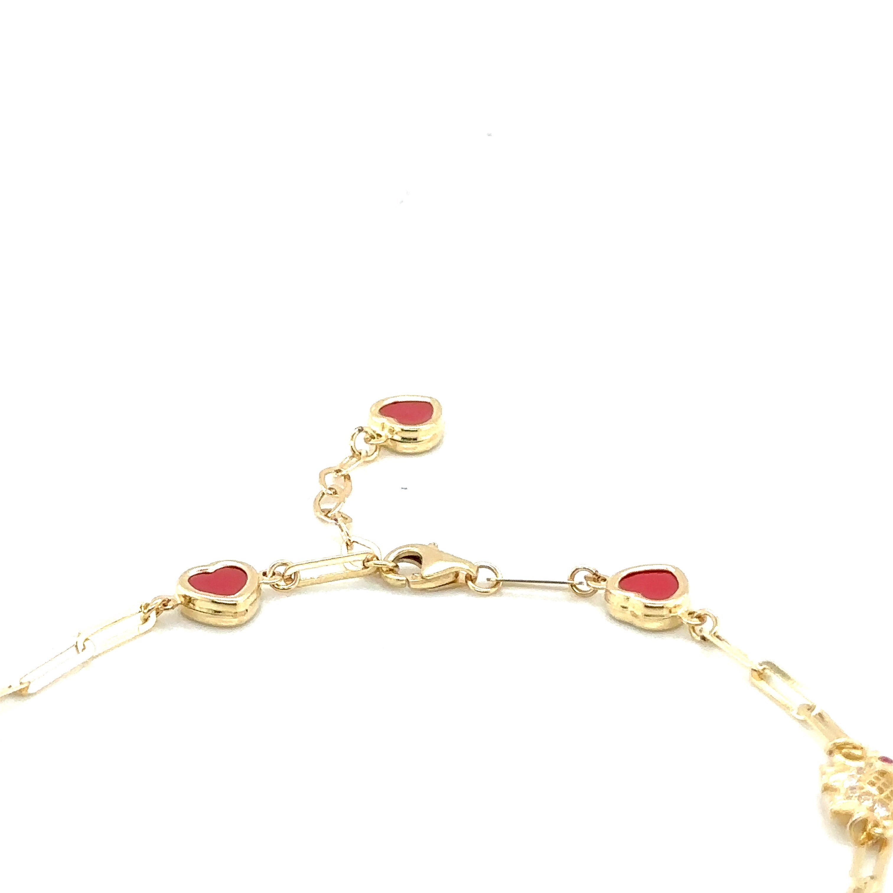 14k Gold Elephant Anklet, Heart Anklet - 14k Gold Anklet - Ankle Bracelet- Ankle image 2