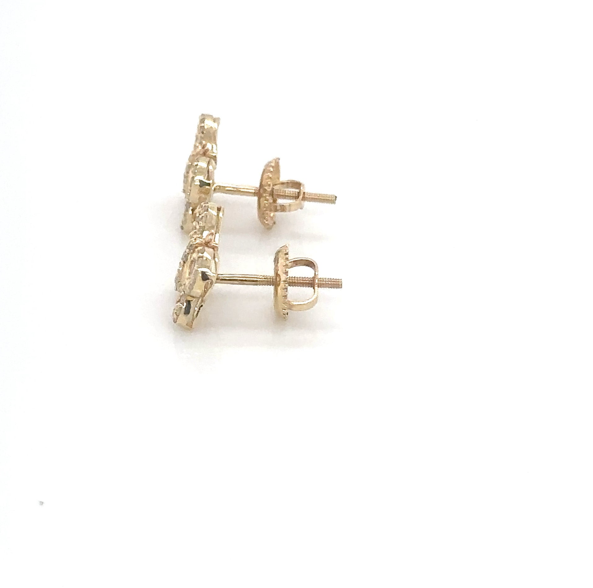 14k Gold 0,57Ct Diamond Earrings, Real Diamond Earrings, 14K Gold Butterfly image 1