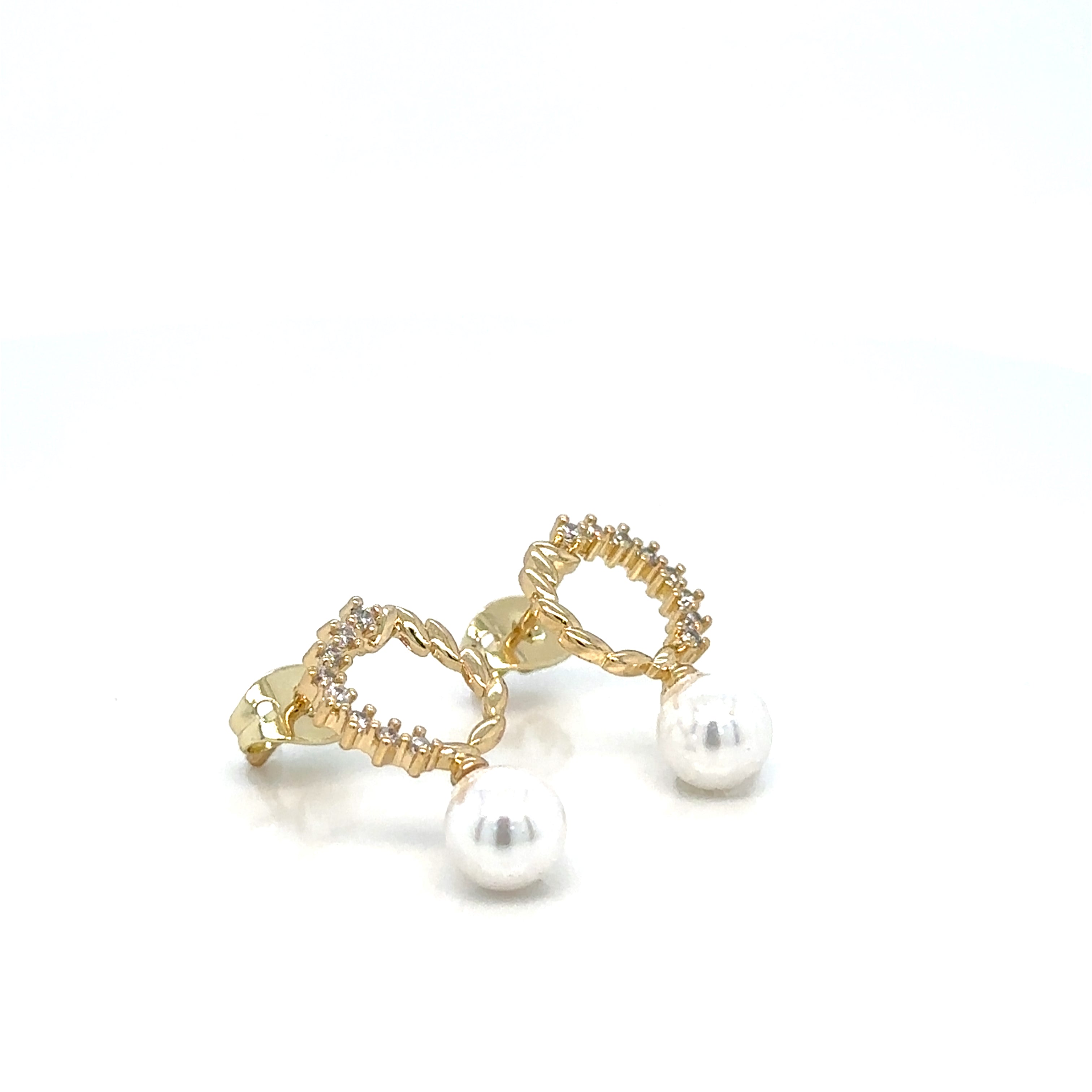 Elegant Gold-Plated Pearl Jewelry Set, Pendant Necklace, Necklace with Earrings image 2