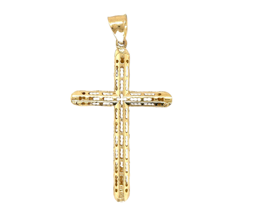 14K Real Gold Cross Pendant - Gold Crucifix Pendant - Unisex Crucifix Pendant  - image 2