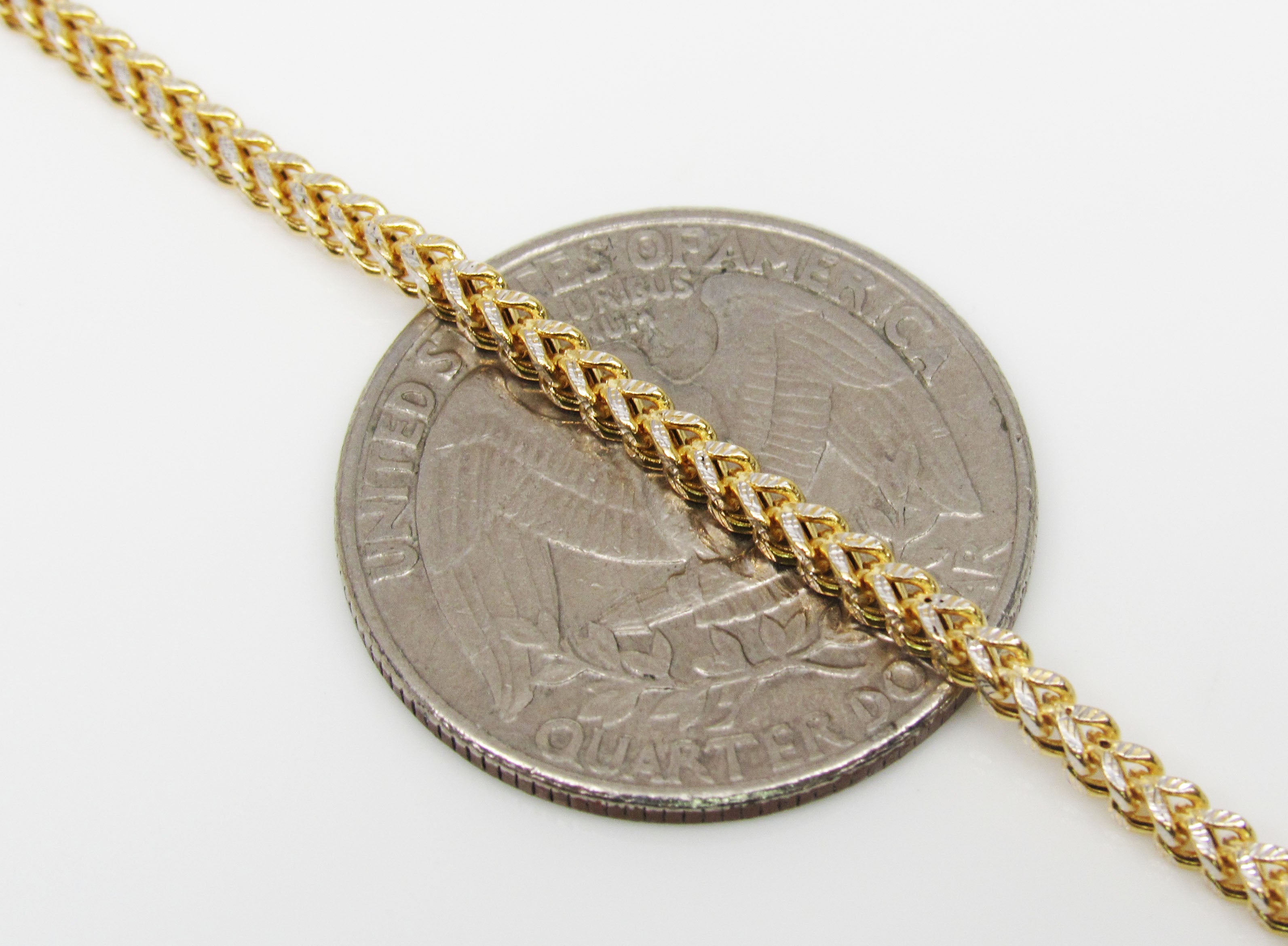 10k Diamond Cut Hollow Franco Chain image 2