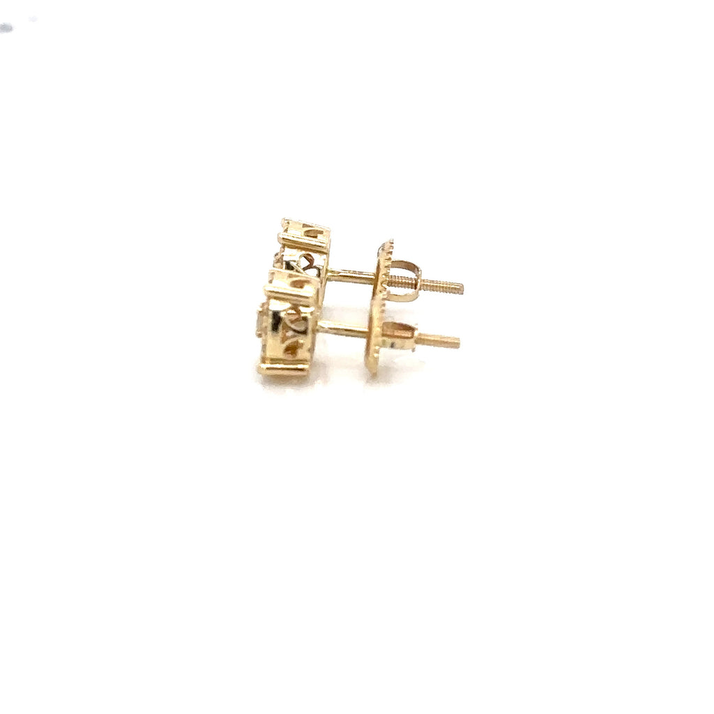 14k Gold 0,42Ct Diamond Earrings, Real Diamond Earrings,14K Solid Gold Round Stu image 3