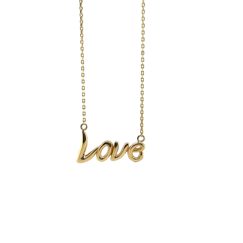 Custom Design Love Necklace in 14K Real Gold image 0
