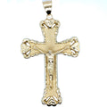 14K Real Gold Crucifix Pendant image 0