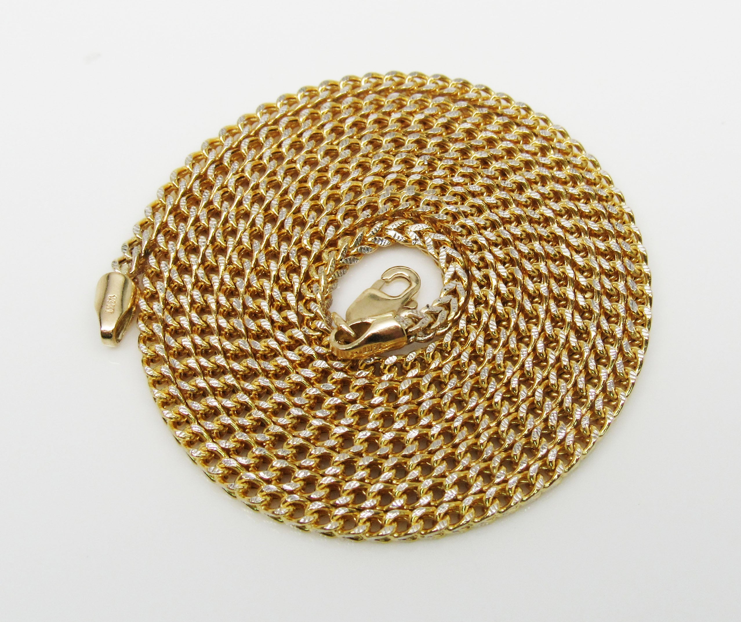 10k Diamond Cut Hollow Franco Chain image 1