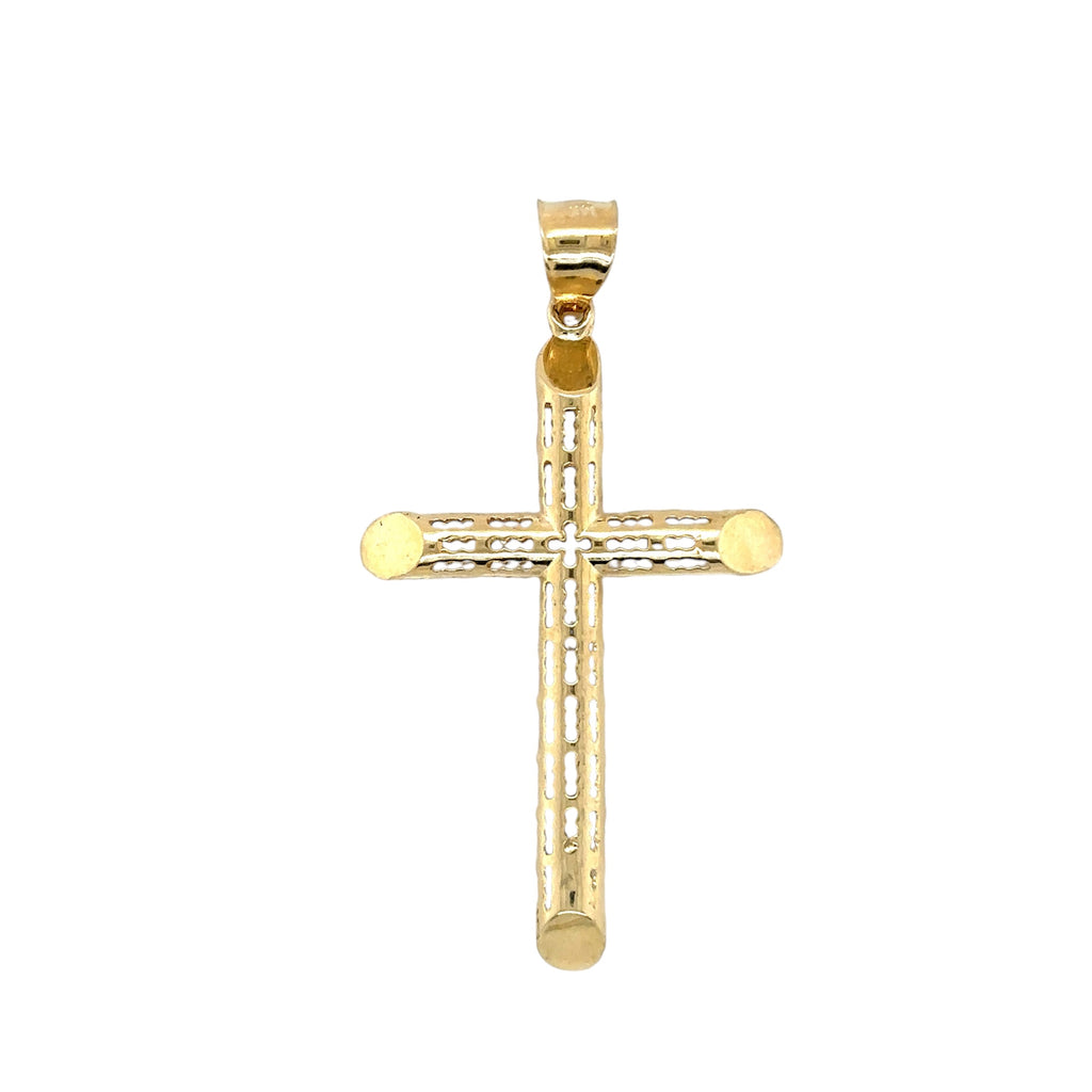 14K Real Gold Cross Pendant - Gold Crucifix Pendant - Unisex Crucifix Pendant  - image 0