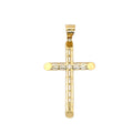 14K Real Gold Cross Pendant - Gold Crucifix Pendant - Unisex Crucifix Pendant  - image 0