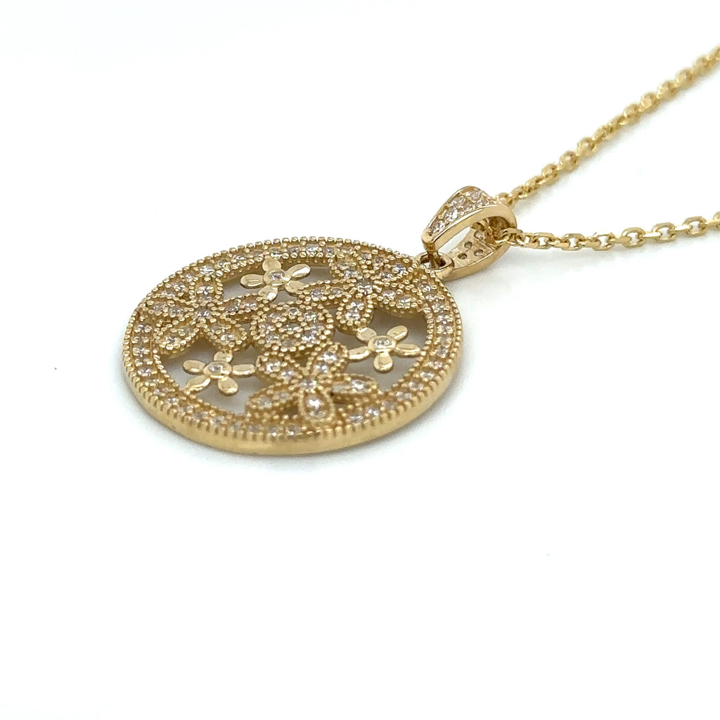 14 K Real Gold Women’s Medallion Pendant image 5
