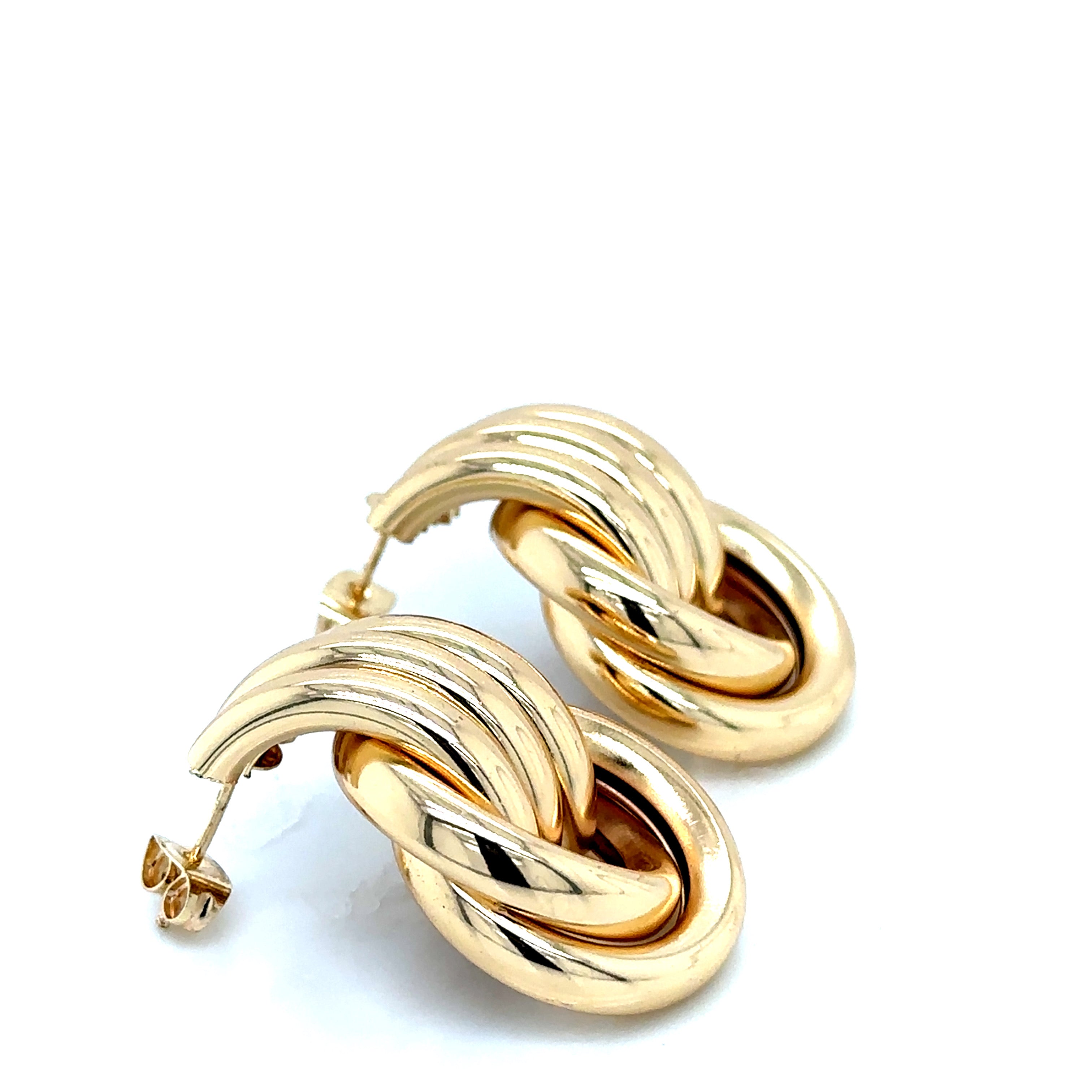 Bold Gold-Plated Multi-Knot Earrings image 2