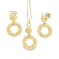 Elegant Gold-Plated Jewelry Set, Pendant Necklace, Necklace with Earrings image 0