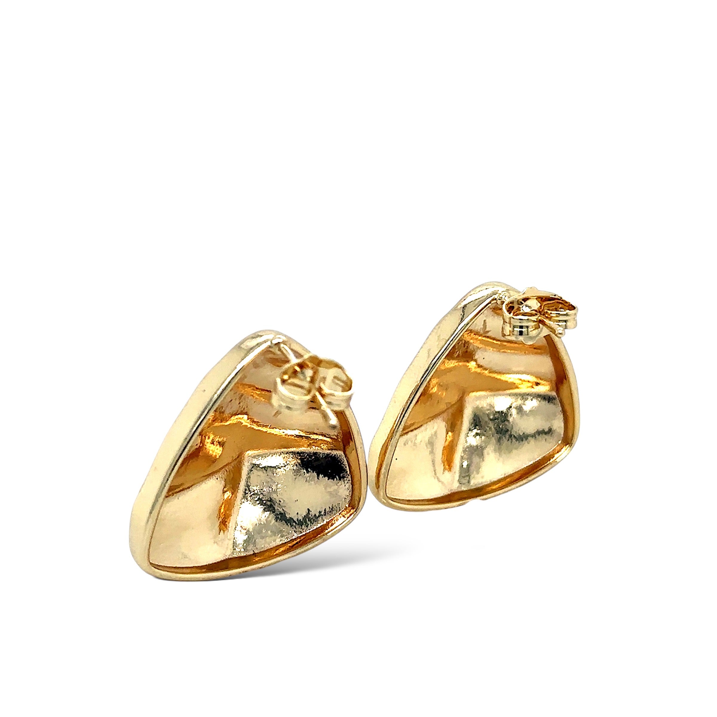 Modern Abstract Gold-Plated Triangle Earrings image 3