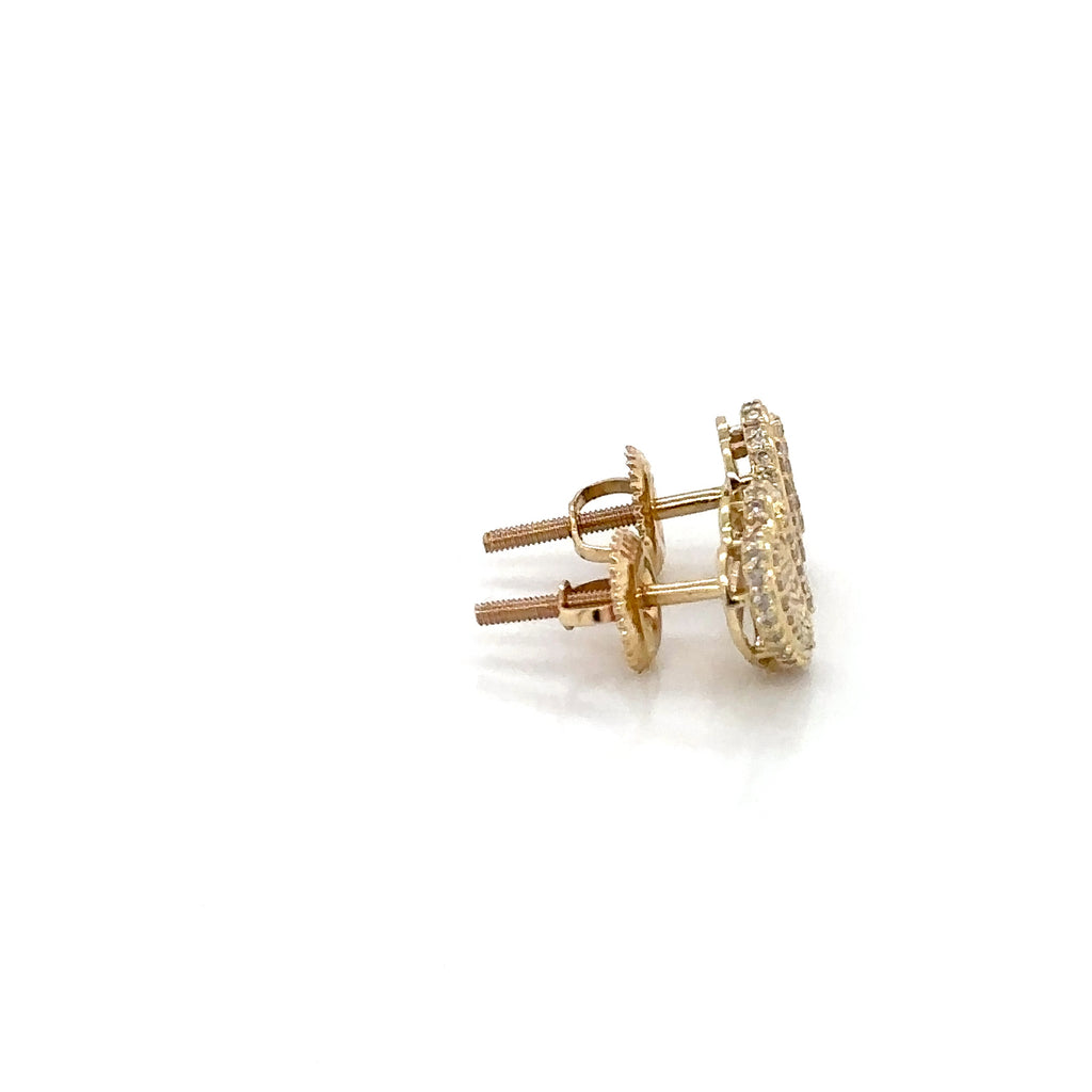 14k Gold 0,34Ct Diamond Earrings, Real Diamond Earrings,14K Solid Gold H image 4