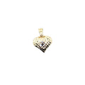Diamond Cut Heart Pendant in 14K Real Gold image 0