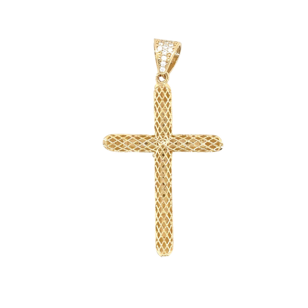 14K Real Gold Cross Pendant - Gold Crucifix Pendant - Unisex Crucifix Pendant  - image 3