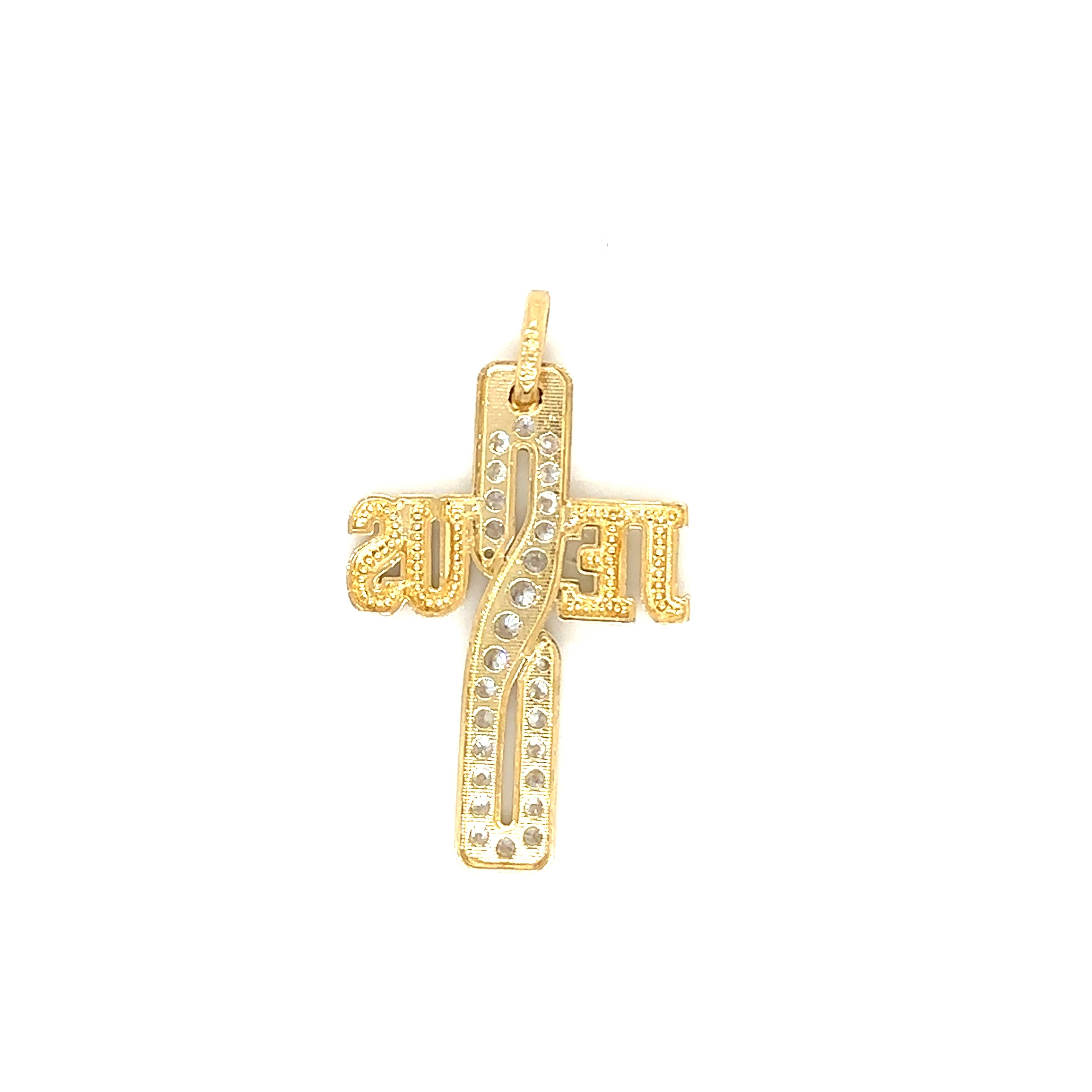 14K Real Gold Cross Pendant, Gold Crucifix Pendant, Unisex Crucifix Pendant image 3