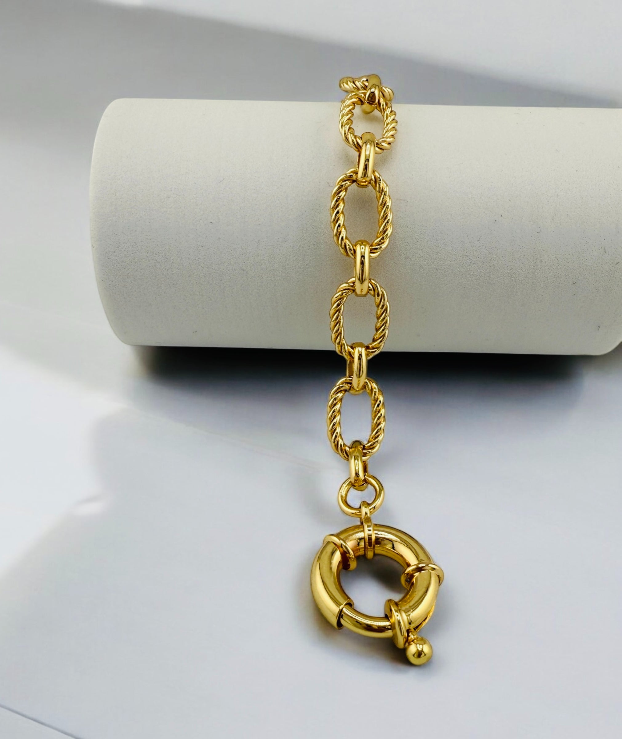 Aurora Gold-Plated Rope Link Bracelet image 0