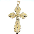 14K Real Gold Crucifix Pendant image 0