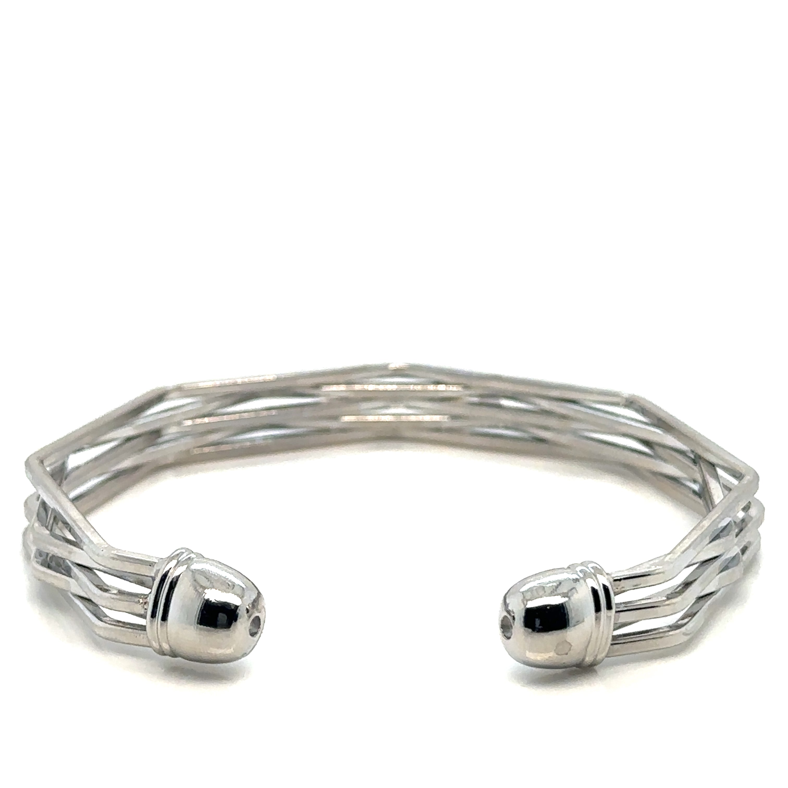 Set of Elegant Gold-Plated Multi-Tone Open Bangles, Wide Cuff Bracelet, Chunky image 3