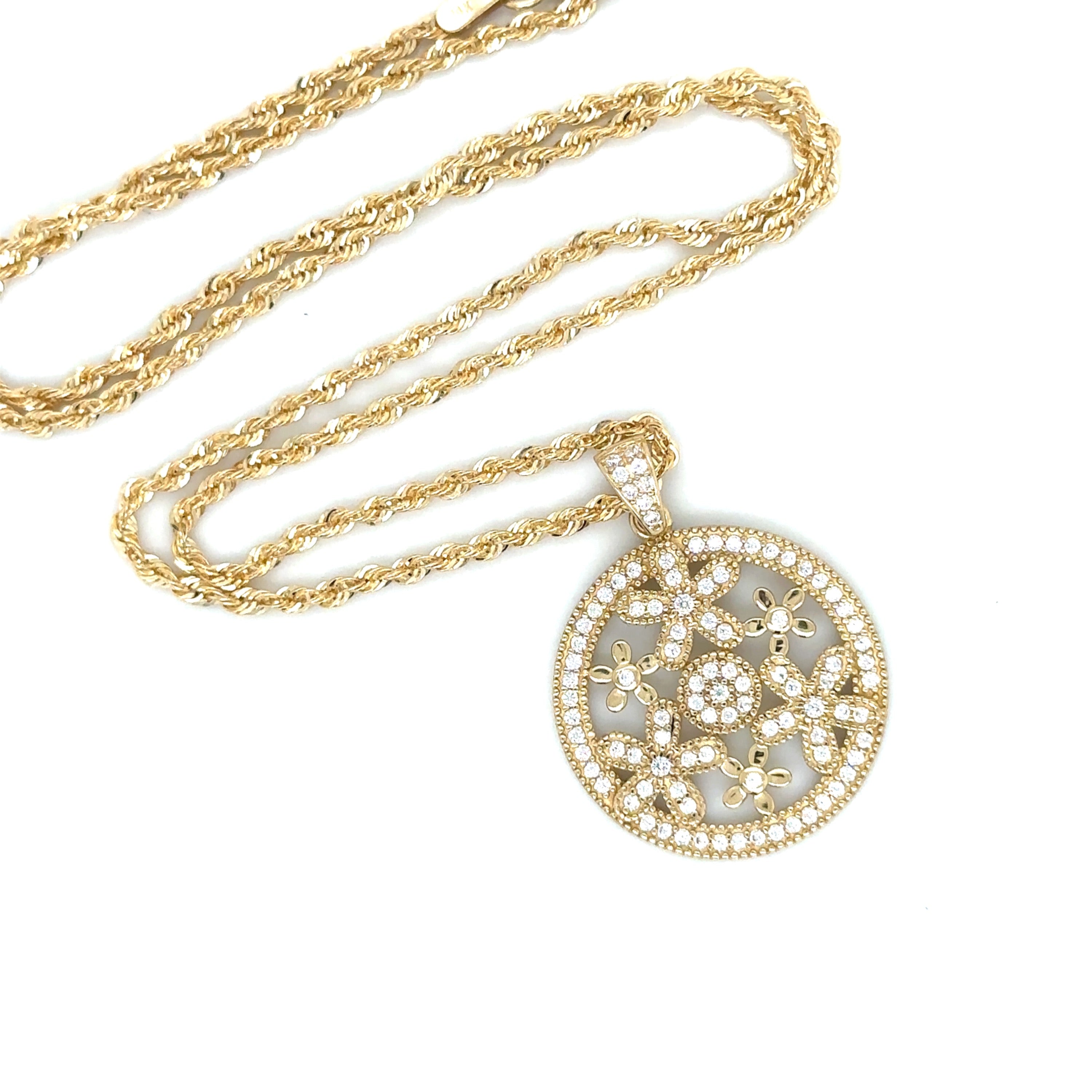 14 K Real Gold Women’s Medallion Pendant image 2