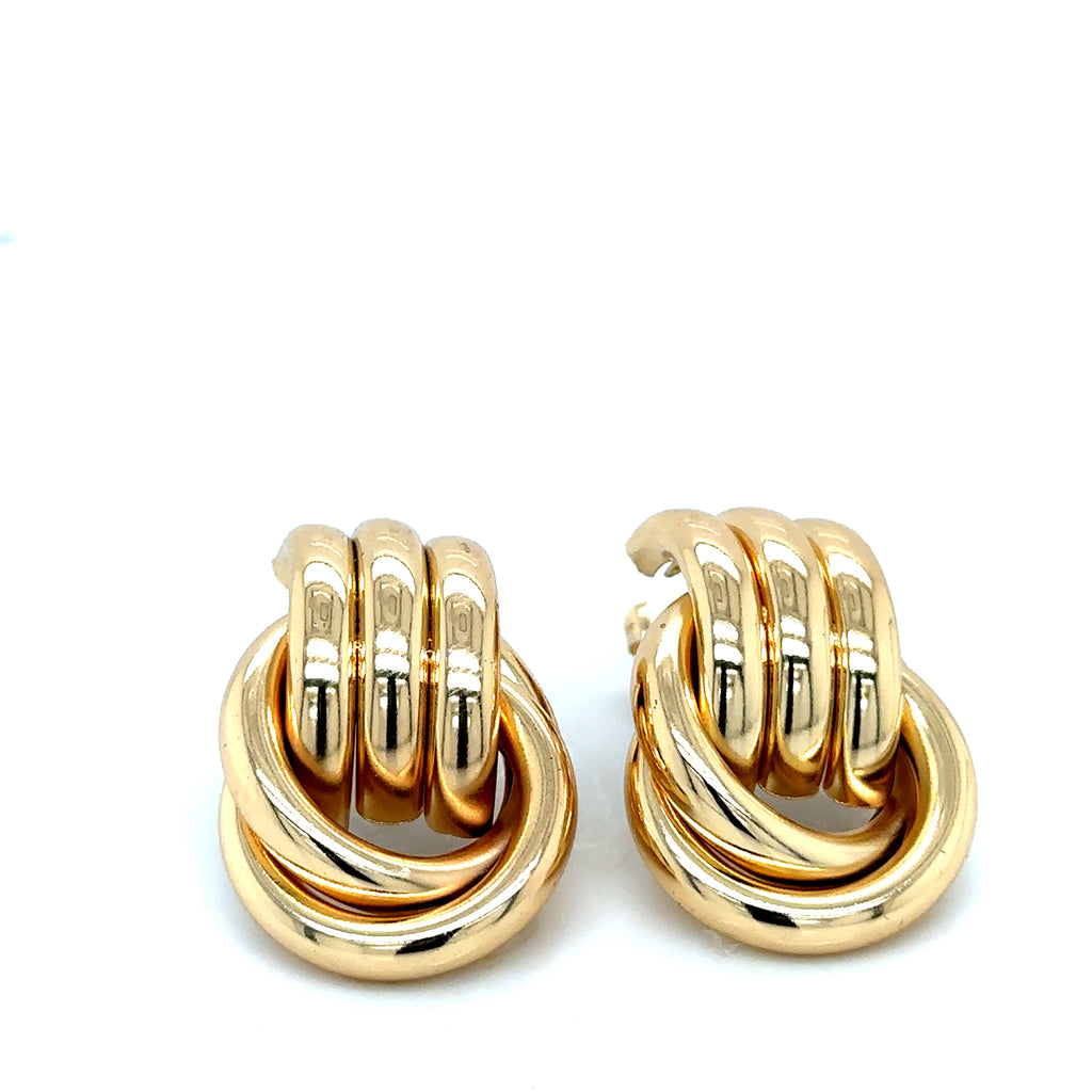 Bold Gold-Plated Multi-Knot Earrings image 4