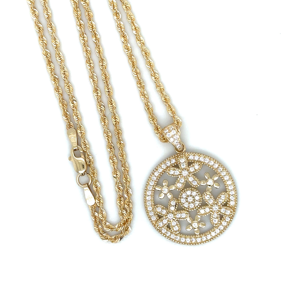 14 K Real Gold Women’s Medallion Pendant image 4