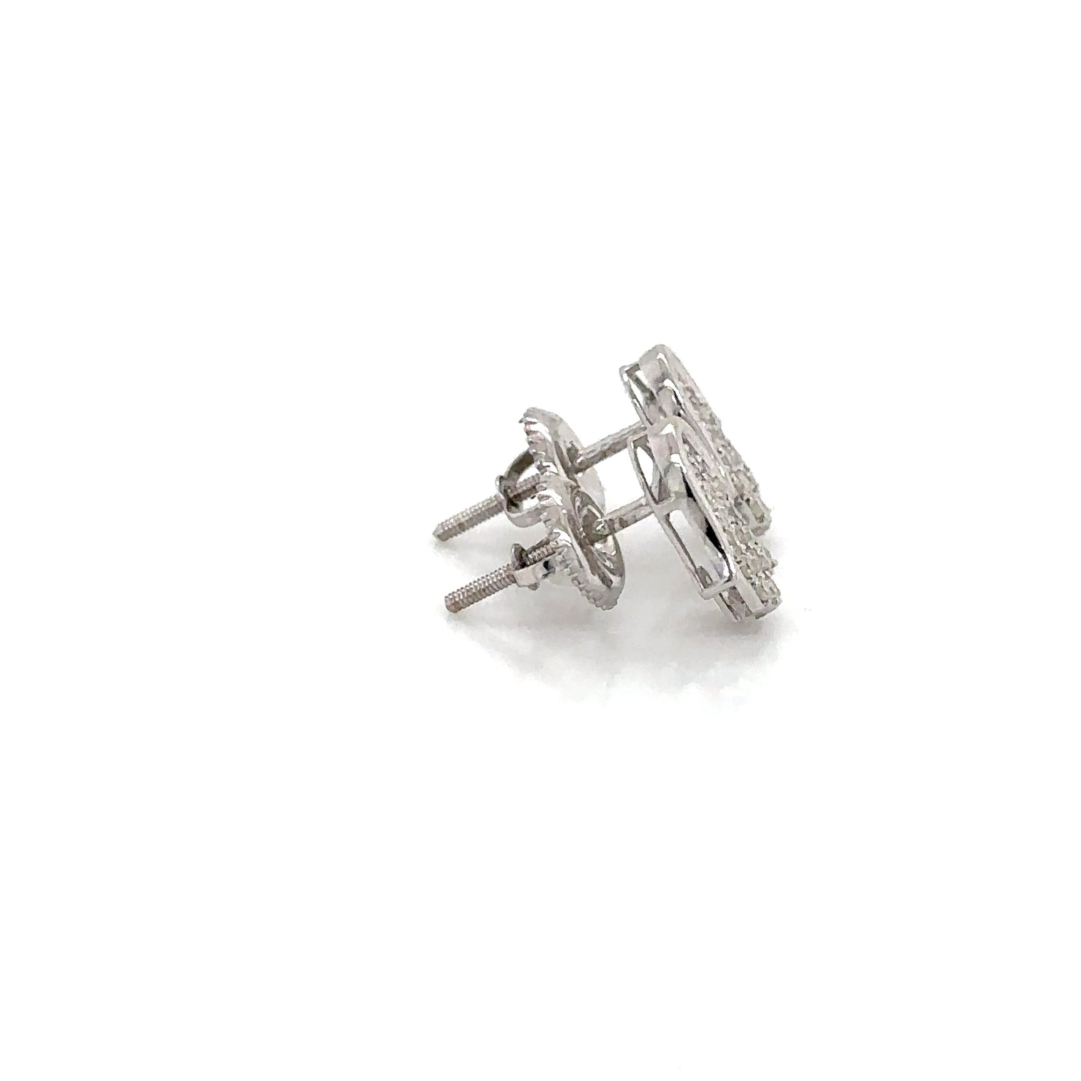 14k Solid Gold 0,30Ct Diamond Earrings, 14K Hamsa Hand Earrings,  Gold Dainty image 3