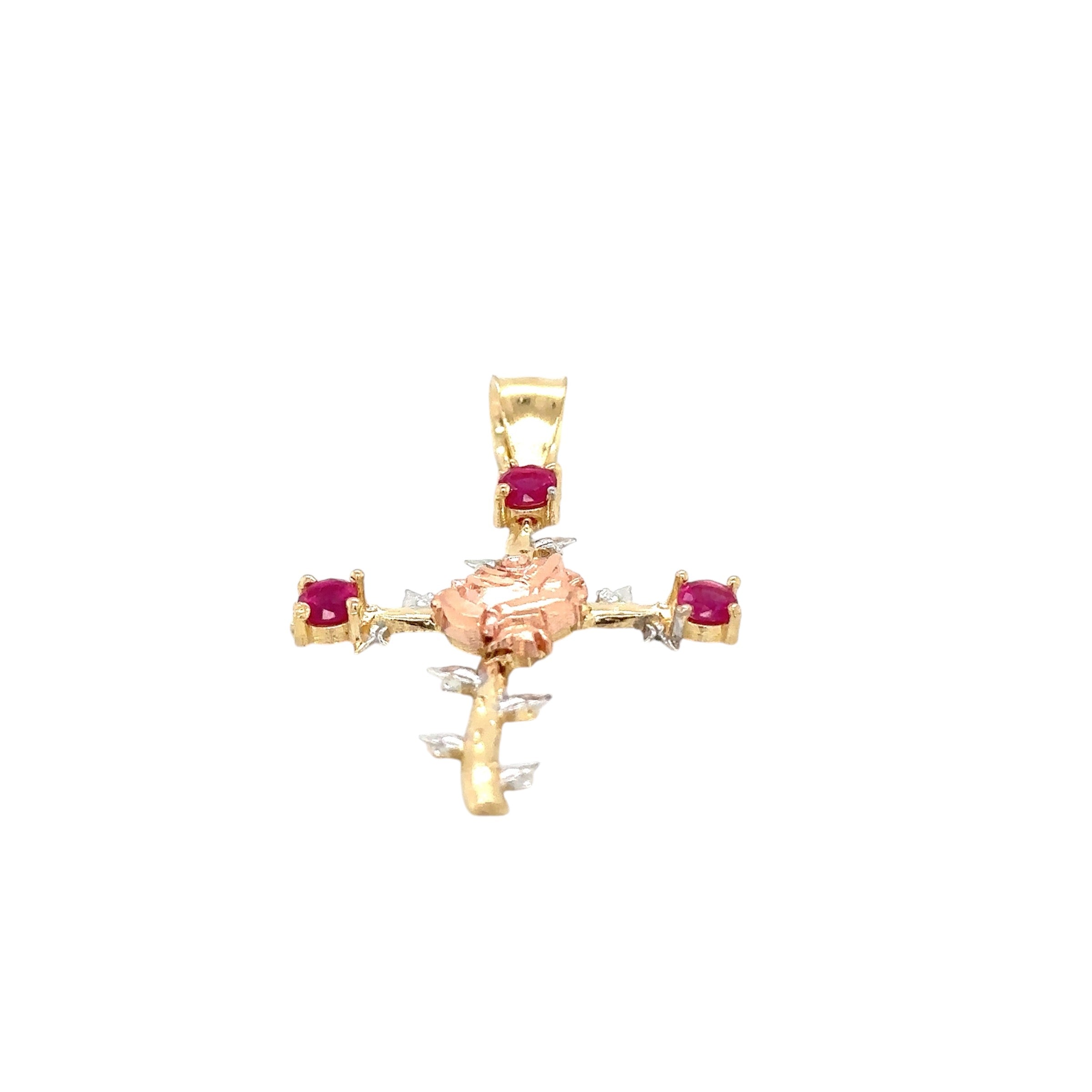 14K Real Gold Cross Pendant - Gold Crucifix Pendant - Unisex Crucifix Pendant - image 3