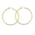Plain Hoop Earrings in Real 14K Gold image 0