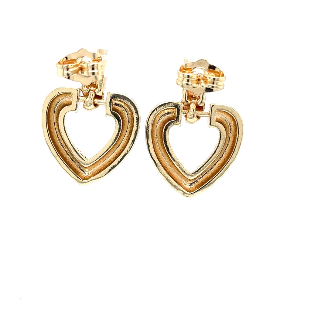 Elegant Gold-Plated Jewelry Set, Heart Pendant with Earring Set image 3